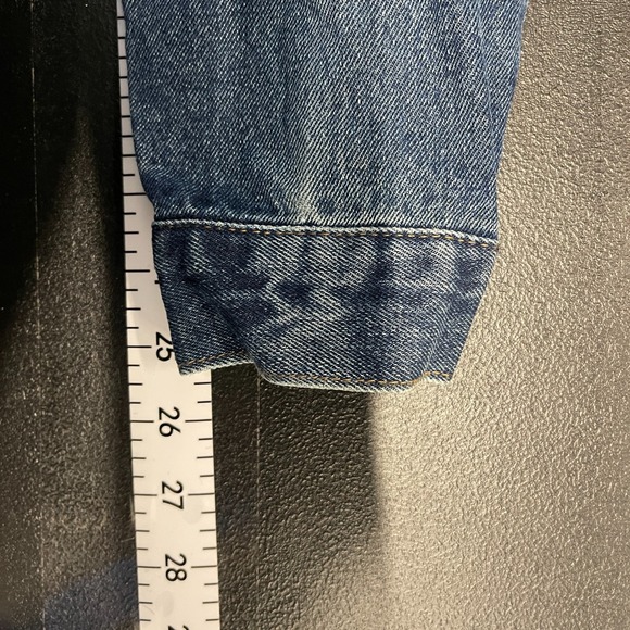 Santana Abraxas Denim Jacket Port Authority Custom Rock Psychedelic Back Print S - Picture 9 of 9